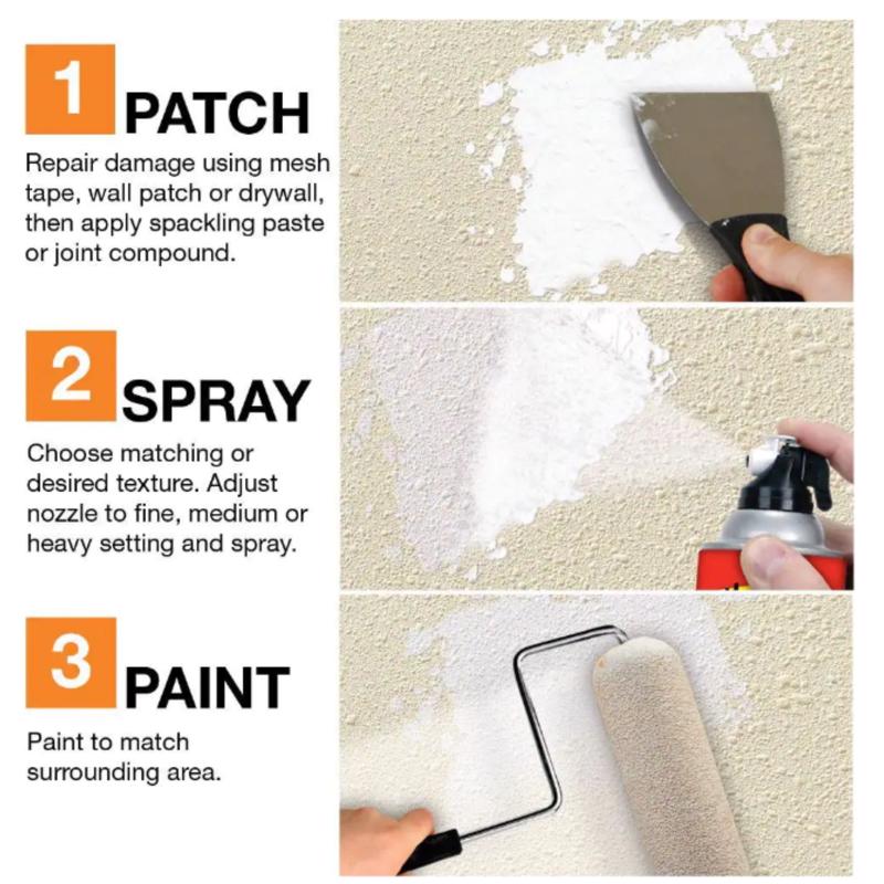 Homax White Water-Based Wall and Ceiling Texture Paint 10 oz, Pack of 6