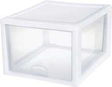 Sterilite 23108004 Stackable Drawer, 27 qt Capacity, 1-Drawer, Plastic, 14-3/8 in OAW, 17 in OAH, 10-1/4 in OAD