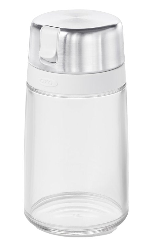 Oxo 1272380 Sugar Dispenser, 9 oz Capacity, Plastic/Stainless Steel, Clear