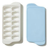 Good Grips 11284400 Ice Cube Tray, 14-Compartment, Plastic, Blue/White, 12.2 in L, 5.6 in W, 1-3/4 in Thick