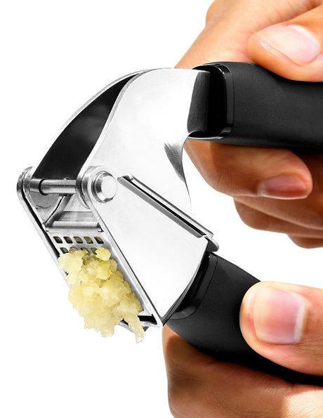 Good Grips 11327300 Garlic Press, Stainless Steel, Black, 10-1/2 in L