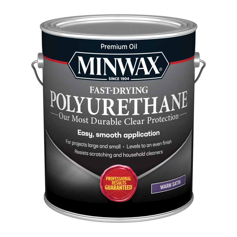 Minwax Warm Satin Clear Oil-Based Fast-Drying Polyurethane 1 gal, Pack of 2