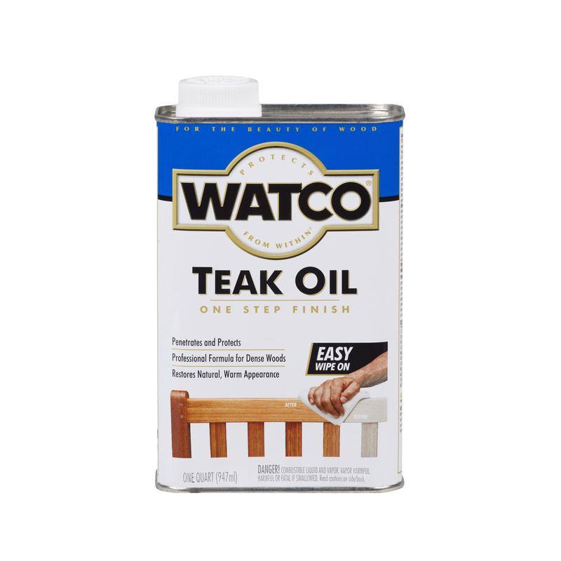 Watco Transparent Clear Oil-Based Teak Oil 1 qt, Pack of 4