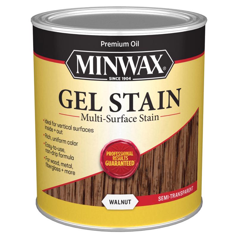 Minwax Gel Stain Semi-Transparent Walnut Oil-Based Gel Stain 1 qt