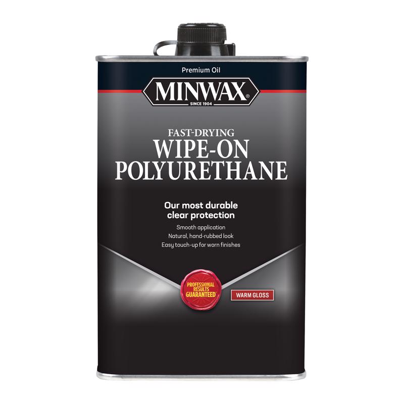 Minwax Wipe-On Poly Gloss Clear Polyurethane 1 qt, Pack of 6