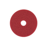 3M Scotch-Brite 16 in. D Non-Woven Natural/Polyester Fiber Buffer Floor Pad Red, Pack of 5