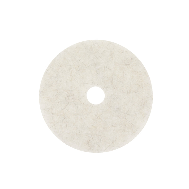 3M Natural Blend 19 in. D Non-Woven Natural/Polyester Fiber Floor Polishing Pad White, Pack of 5