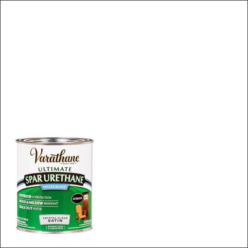 Varathane Ultimate Satin Clear Water-Based Spar Urethane 1 qt, Pack of 2