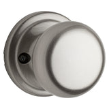 Kwikset Signature Series 720H 156ALBX Passage Knob, Zinc, Satin Nickel, 2-3/8 to 2-3/4 in Backset, 2-1/4 in Strike