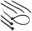 Calterm 73272 Cable Tie, 2 in Max Bundle Dia, 6/6 Nylon, Black, 8 in L, 100/BAG