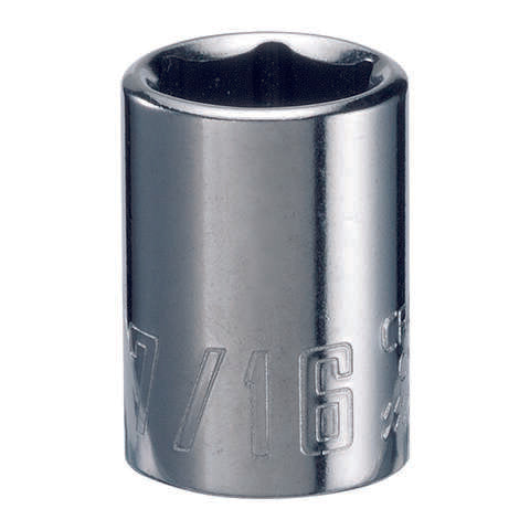 Craftsman 7/16 in. X 1/4 in. drive SAE 6 Point Standard Shallow Socket 1 pc