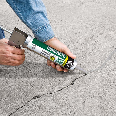 DAP Gray Silicone Concrete and Masonry Filler and Sealant 10.1 oz, Pack of 12
