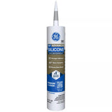 GE Advanced Light Gray Silicone 2 Window and Door Caulk Sealant 10.1 oz, Pack of 12