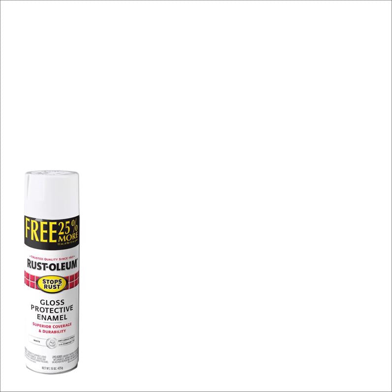 Rust-Oleum Stops Rust Gloss White Spray Paint 15 oz, Pack of 6