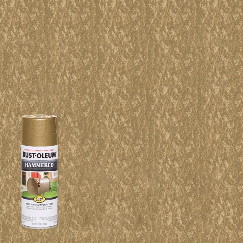 Rust-Oleum Stops Rust Hammered Gold Spray Paint 12 oz