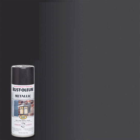Rust-Oleum Stops Rust Metallic Black Night Metallic Spray Paint 11 oz