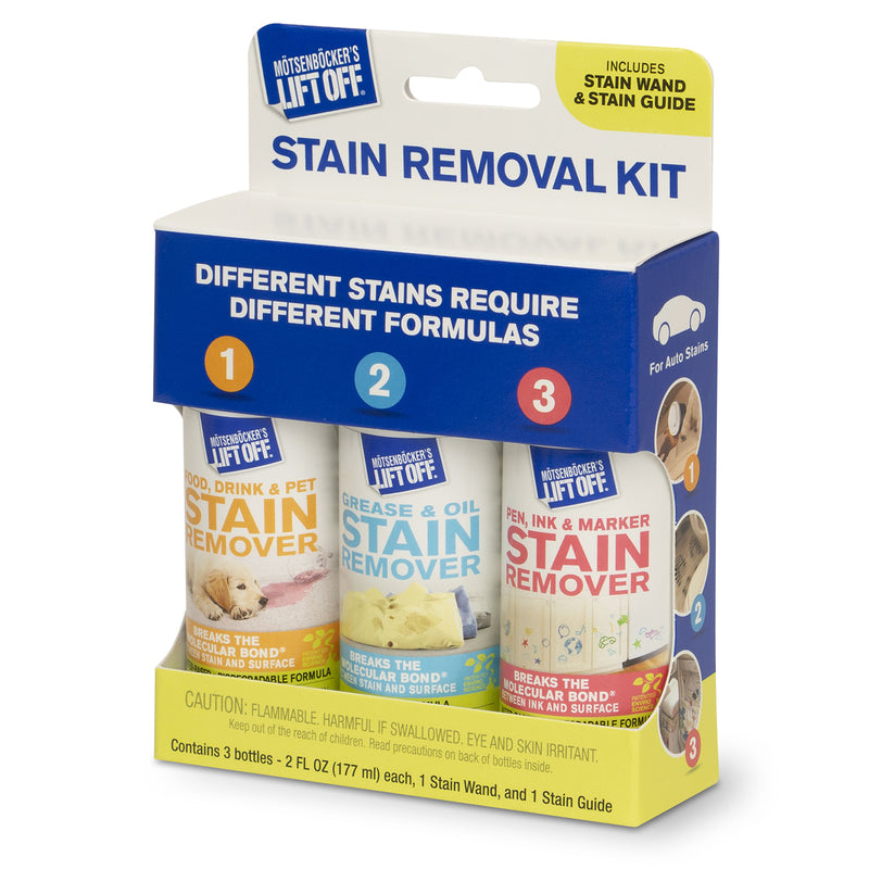 Motsenbocker's Lift Off 421-01 Stain Removal Kit, 12 oz, Liquid, Mild, Clear