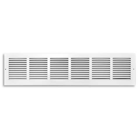 Tru Aire 30 in. H X 6 in. W 1-Way Powder Coat White Steel Return Air Grille