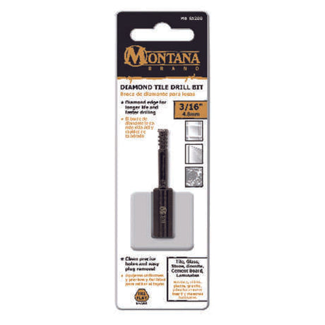 Montana Brand 3/16 in. Alloy Steel Drill Bit 3-Flat Shank 1 pc