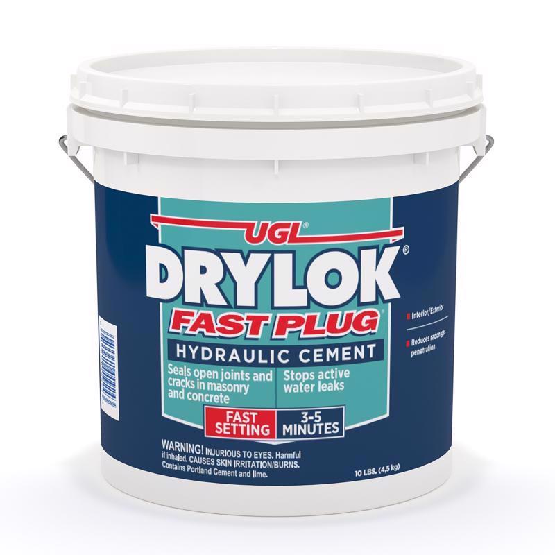 Drylok Fast Plug Hydraulic & Anchoring Cement 10 lb Gray, Pack of 2