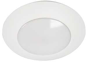 HALO HLC6 Series HLC6099401EWH-6BP Recessed Light, 15.7 W, 120 V, LED Lamp, Aluminum, White