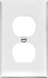 Eaton Wiring Devices BP5132W Wallplate, Standard-Size, 4-1/2 in L, 2-3/4 in W, 1 -Gang, Nylon, White, High-Gloss, Pack of 5