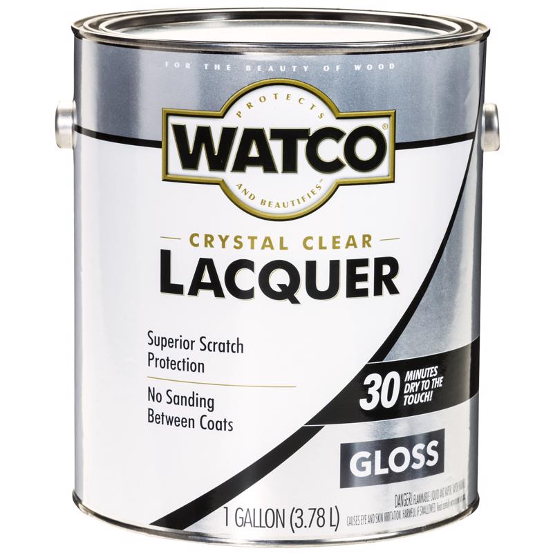 Watco Gloss Clear Oil-Based Alkyd Wood Finish Lacquer 1 gal, Pack of 2