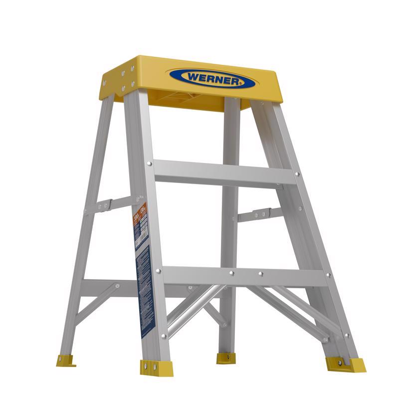 Werner 2 ft. H Aluminum Step Ladder Type IA 300 lb. capacity