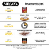 Minwax Wood Finish Semi-Transparent Sedona Red Oil-Based Penetrating Wood Stain 1/2 pt, Pack of 4
