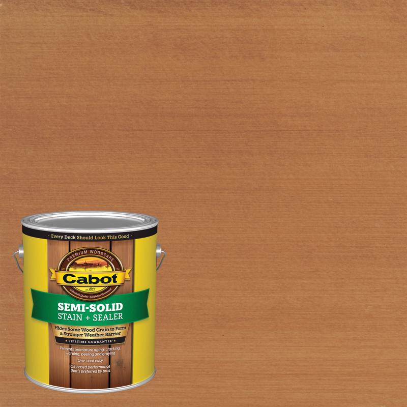 Cabot Semi-Solid Semi-Solid New Redwood Oil-Based Deck and Siding Stain 1 gal, Pack of 4