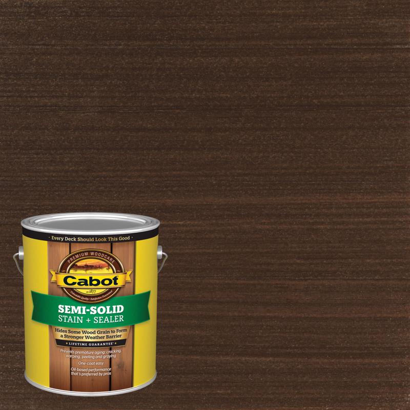 Cabot Semi-Solid Semi-Solid Cordovan Leather Oil-Based Deck and Siding Stain 1 gal, Pack of 4