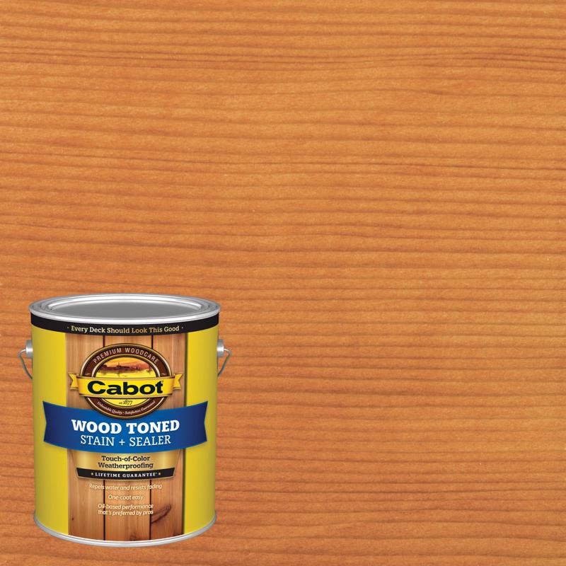 Cabot Wood Toned Transparent Pacific Redwood Oil-Based Deck and Siding Stain 1 gal, Pack of 4