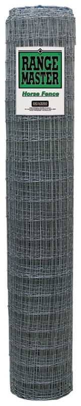 Rangemaster 6963 Horse Fence, 2 x 4 in Stay Spacing, 100 ft L, 60 in H, 12.5 ga, Galvanized, Class 3