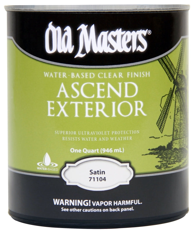 Old Masters 71104M Clear Finish, Satin, Liquid, 1 qt