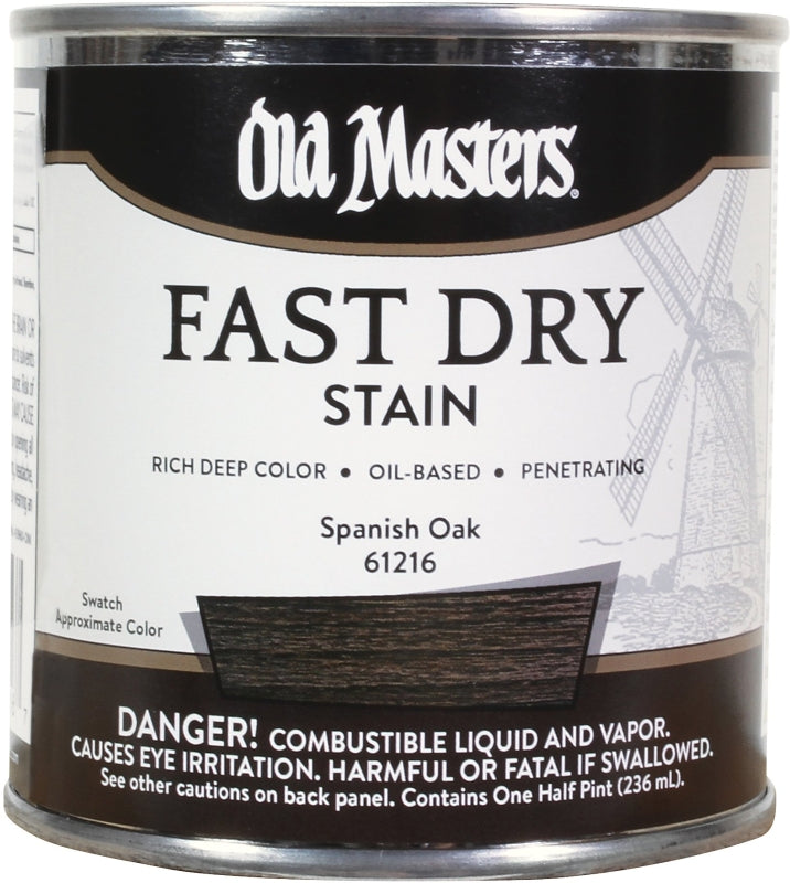 Old Masters 61216 Wood Stain, Spanish Oak, Liquid, 0.5 pt