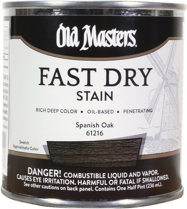 Old Masters 61216 Wood Stain, Spanish Oak, Liquid, 0.5 pt