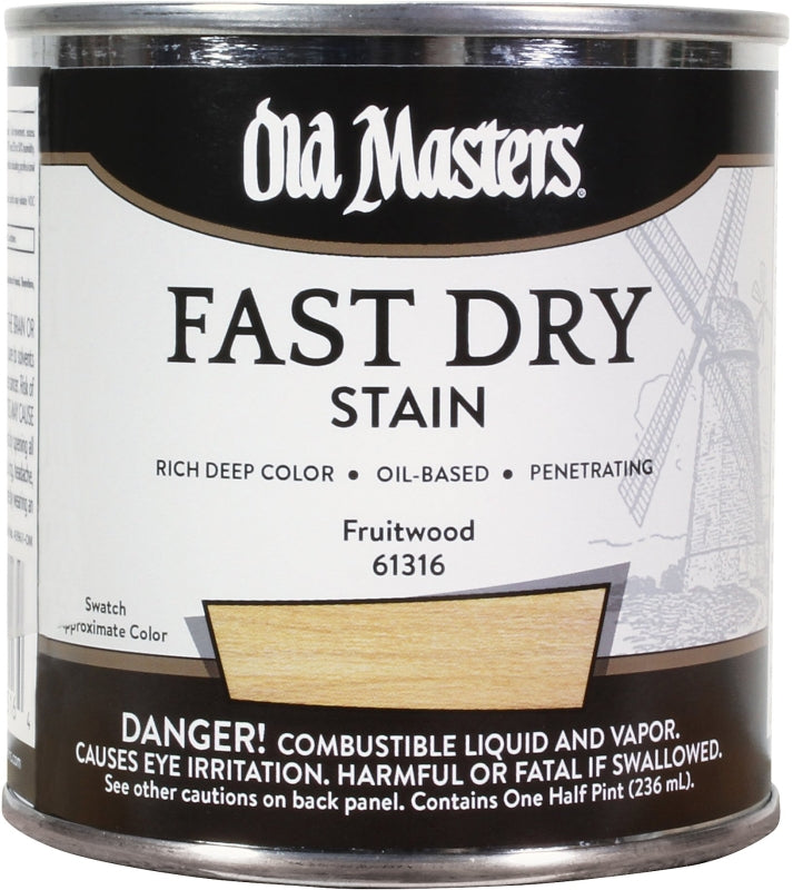 Old Masters 61316 Fast Dry Stain, Fruitwood, Liquid, 0.5 pt