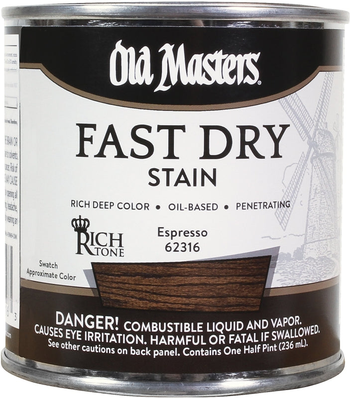Old Masters 62316 Wood Stain, Espresso, Liquid, 0.5 pt