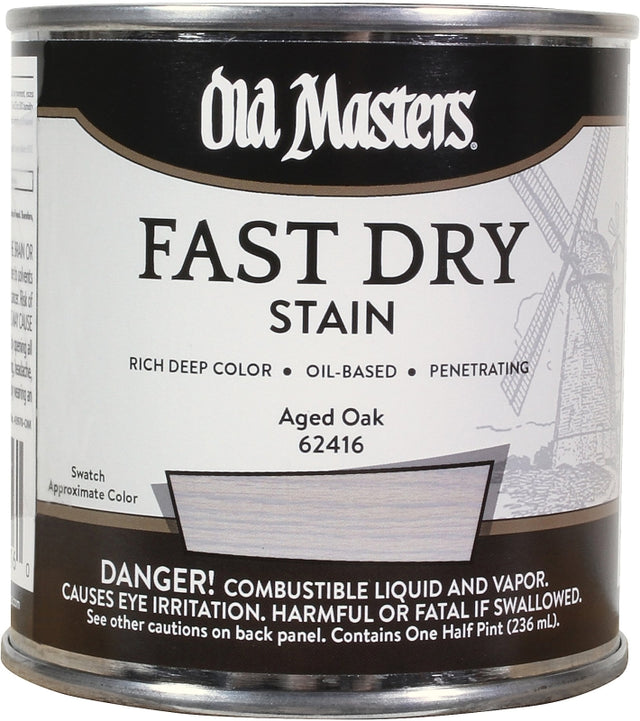 Old Masters 62416 Fast Dry Stain, Aged Oak, Liquid, 0.5 pt