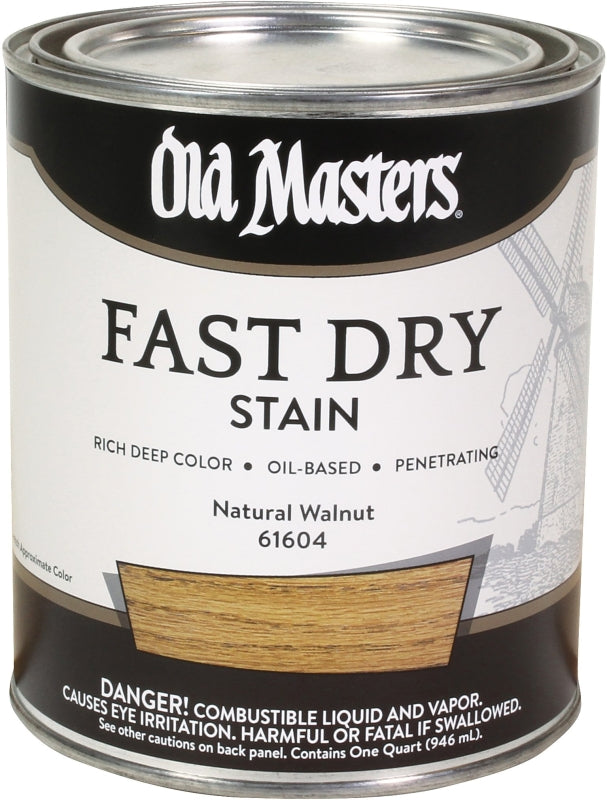 Old Masters 61604 Wood Stain, Natural Walnut, Liquid, 1 qt