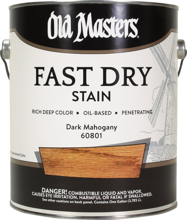 Old Masters 60801 Wood Stain, Dark Mahogany, Liquid, 1 gal, Pack of 2