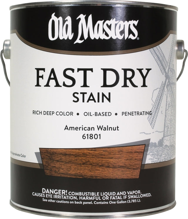 Old Masters 61801 Wood Stain, Oil Base, American Walnut, Liquid, 1 gal, Pack of 2