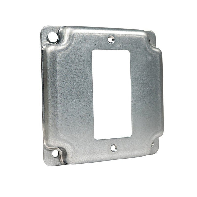 Southwire G1947-U Industrial Exposed Work Cover, 4 in L, 4 in W, Square, 1-Gang, Steel, Galvanized