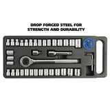 GreatNeck 74213 Ratchet and Socket Set, Steel