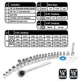 GreatNeck 74213 Ratchet and Socket Set, Steel