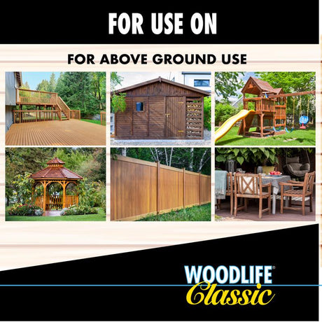 Wolman Woodlife Clear Water-Based Wood Preservative 1 gal, Pack of 4