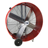 MaxxAir BF42BD Portable Barrel Fan, 120 V, 2-Speed, 5800 to 10,000 cfm Air, Red