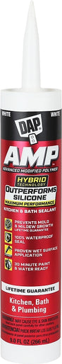 AMP 7079800762 Advanced Sealant Caulk, White, 30 min Curing, 9 oz Cartridge