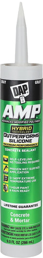 AMP 7079800764 Self-Leveling Sealant Caulk, Gray, Paste, 9 oz Cartridge
