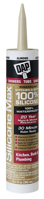 DAP 08793 Kitchen and Bath Sealant, Gloss Almond, 24 hr Curing, -35 to 140 deg F, 10.1 fl-oz Cartridge, Tube